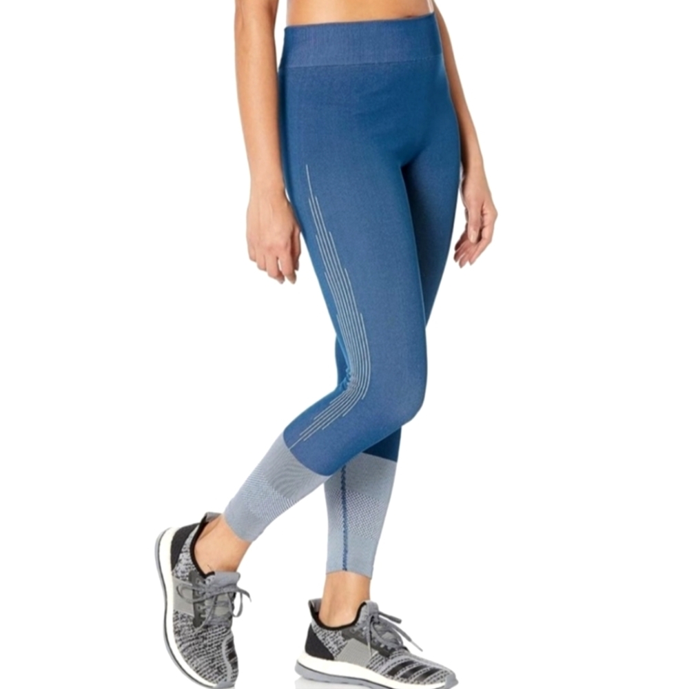Sweaty Betty London Sculpt Base Layer Leggings 4 Small Deep Blue White NWT